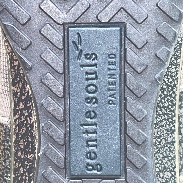 Gentle Souls Women’s Gray & Metallic Leather Slip-On Iso Mule Mules Size 10M