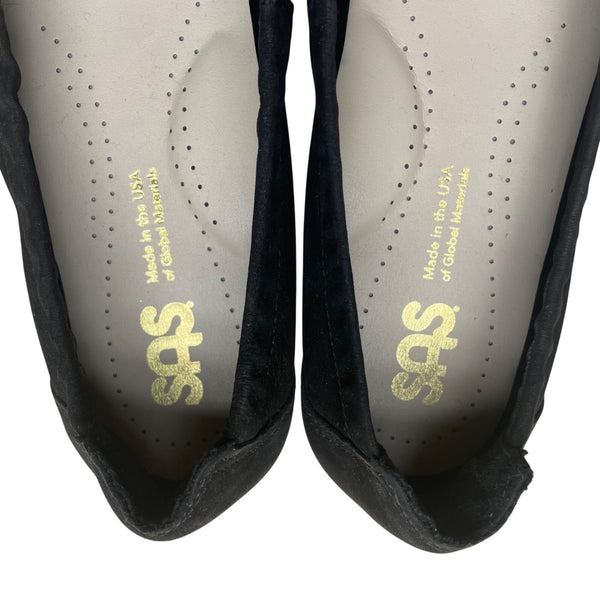 SAS Women’s Black Suede With Tassel Detail Slip-On Loafers Shoes Size 9M