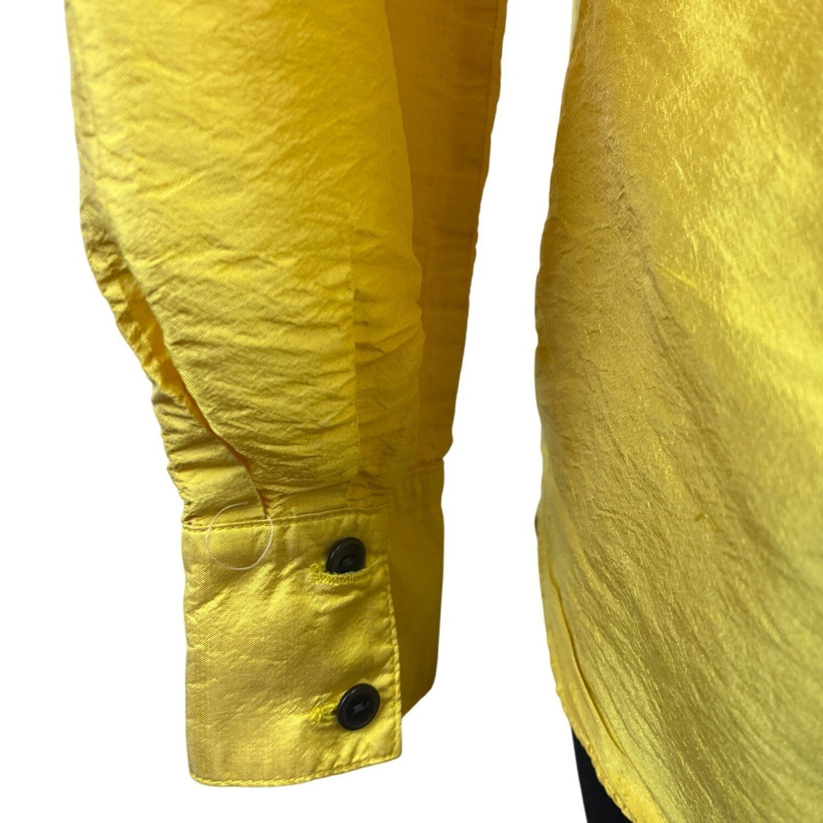 Neiman Marcus Exclusive Yellow Blouse Long Sleeve Button-Up Style