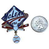 Mclean Little League 2011 Baseball Lapel Pin With Dual Pinback Design