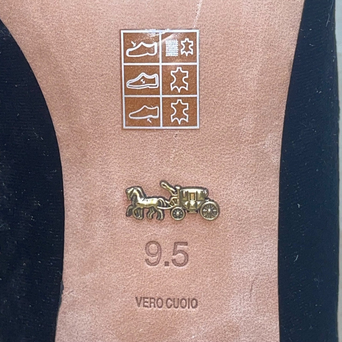 Coach Women’s Black Velvet Floral Embellished Mules Size 9.5B