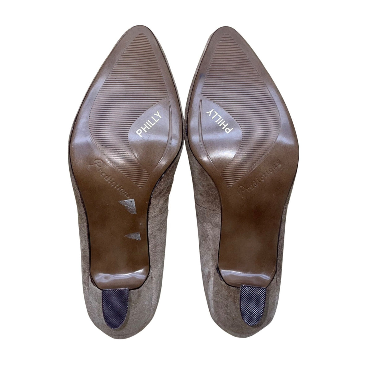 Predictions Women’s Taupe Suede Classic Rounded Toe Philly Pumps Size 8.5W