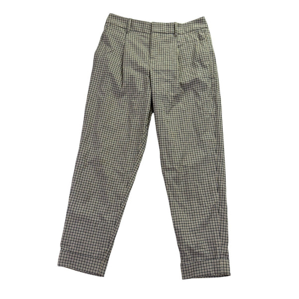Banana Republic Womens Black/White Plaid Tapered Dress Pants Size 4