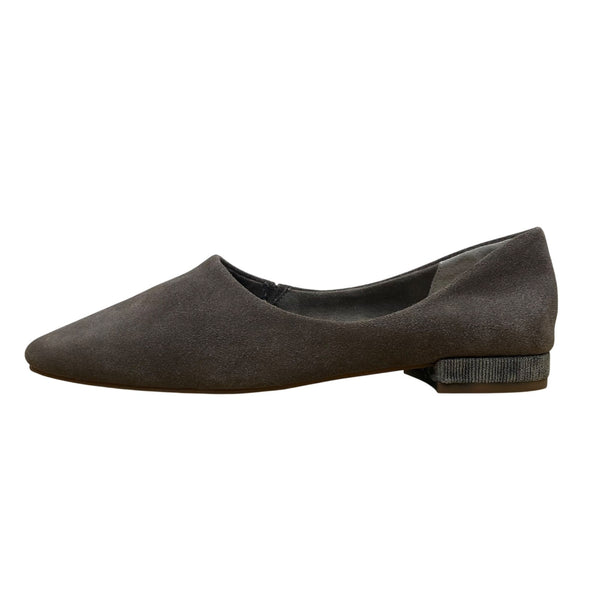 Seychelles Women’s Gray Suede Leather Low Heel Flats Size 8.5
