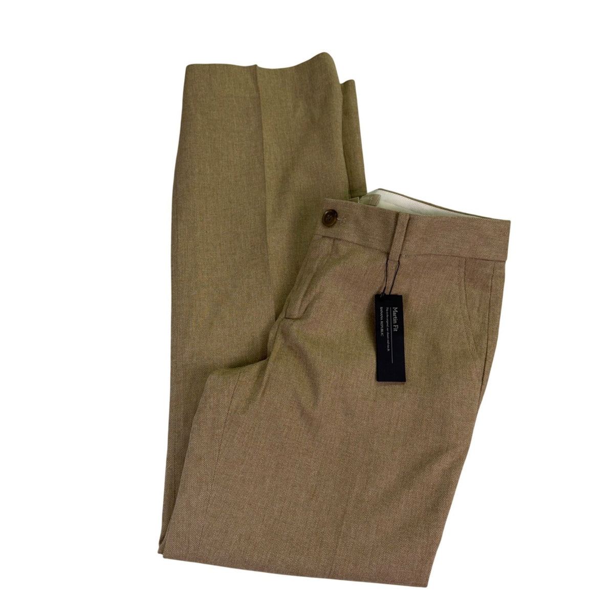 Banana Republic Womens Camel Trousers Wool Blend Martin Fit Dress Wear Size 8
