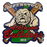 Cooperstown Atkinson Bulldogs 2012 Collectible Enamel Pin W/ Dual Posts & Rubber