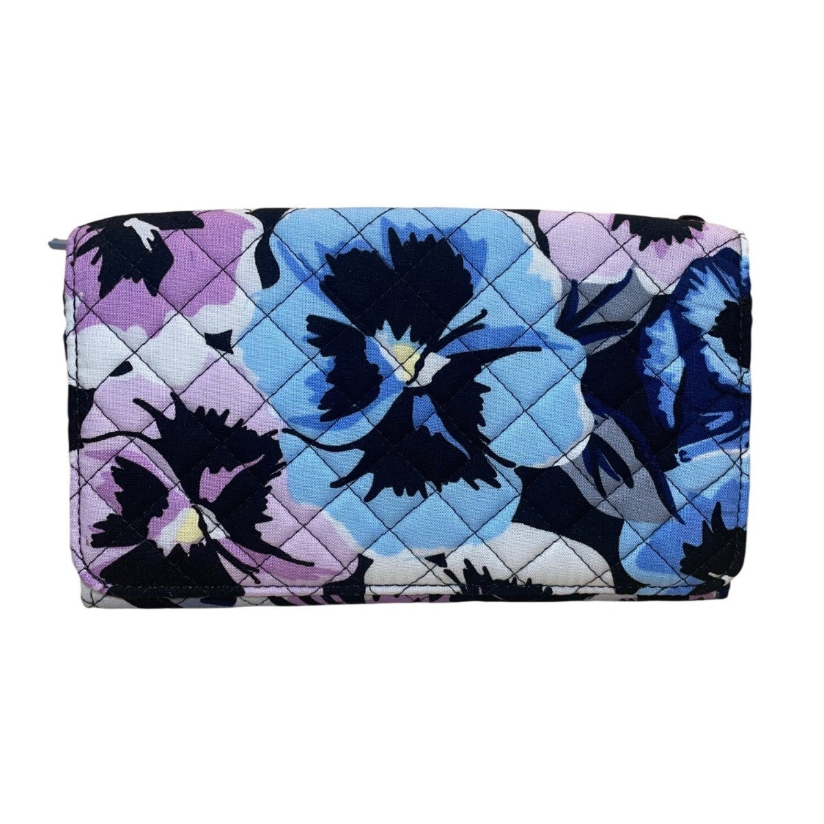 Vera Bradley Women’s Black Multicolor Quilted Floral Design RFID Trifold Wallet