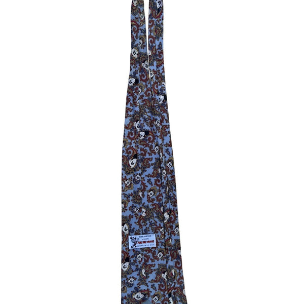 Balancine Mens Blue 100% Silk Disney Mickey Mouse Paisley Tie The Tie Works