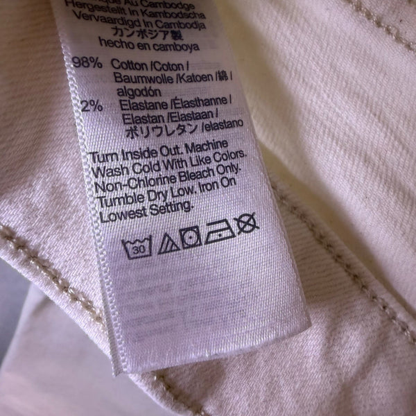 Madewell Womens White Cotton Blend Wide-Leg Jeans The Perfect Vintage Size 30