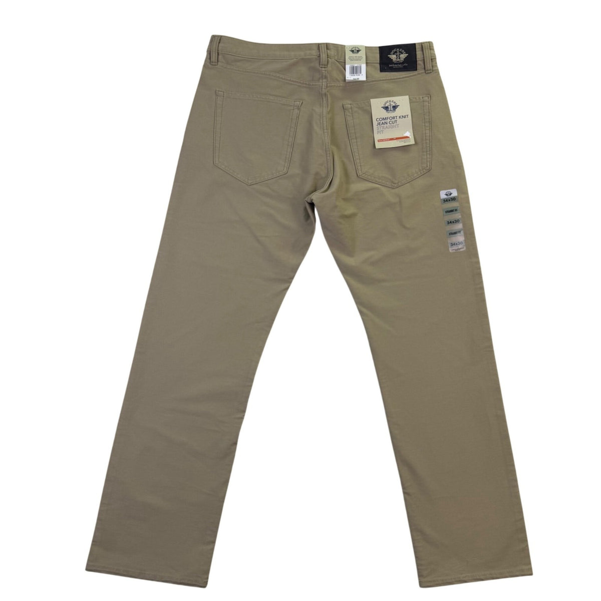Dockers Mens Beige Straight-Leg Pants Stretch Casual Wear Durable  Size 34