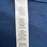 Chicos Womens Indigo Cardigan Long Sleeve Lightweight Fashion Piece Size 1