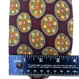 Omaggio By Robert Talbott Mens Purple Silk Floral Pattern Necktie Italy Design N