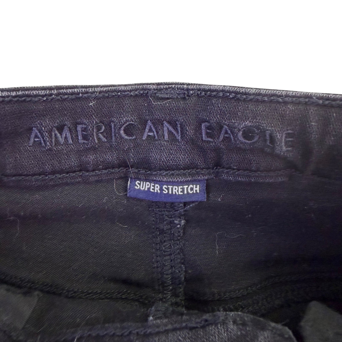 American Eagle Womens Black Super Stretch Denim Skinny Jeans Size 10 