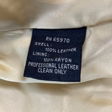 Robert Comstock Zip Up Yellow Rhino Leather Jacket Sz 6 (EU 38)