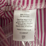 Talbots Womens Pink & White Striped Sleeveless Top With Beaded Neck Sz 4P - New