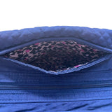 Vera Bradley Women’s Navy Blue Quilted With Zipper Closure Shoulder Tote Bag