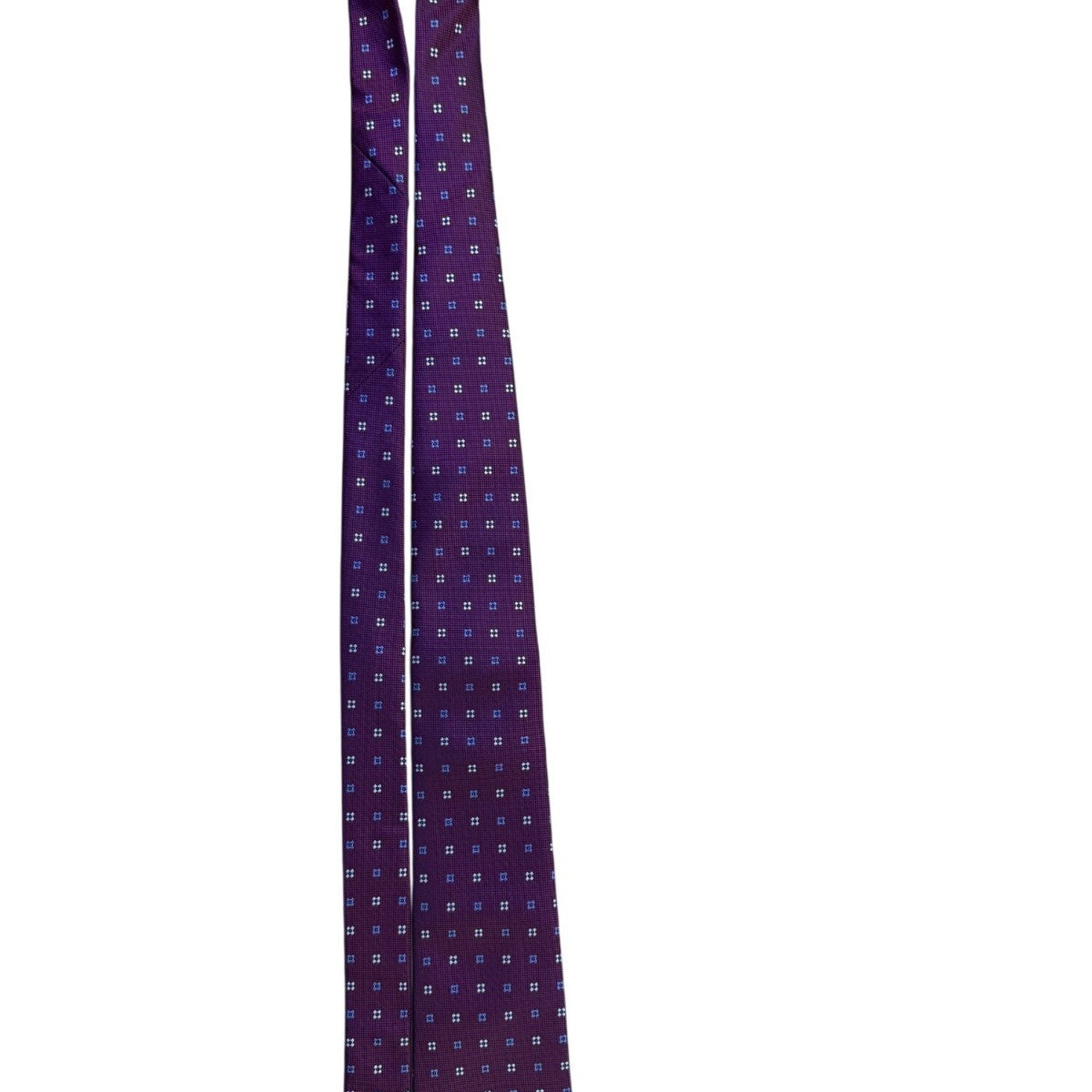Cruise Club Mens Burgundy Microfiber Tie Purple Patterned Handmade Necktie