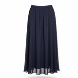 Express Womens Black Silk Blend Maxi Skirt Large Flowy Lined Elegant Look