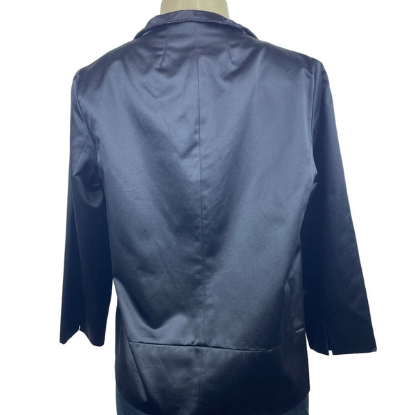 Eileen Fisher Womens Black Jacket XS Satin Finish New
