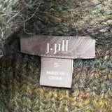 J. Jill Womens Multicolor Wool-Blend Button-Front Cardigan Sweater Size S