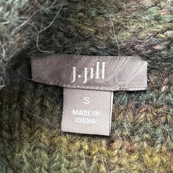 J. Jill Womens Multicolor Wool-Blend Button-Front Cardigan Sweater Size S