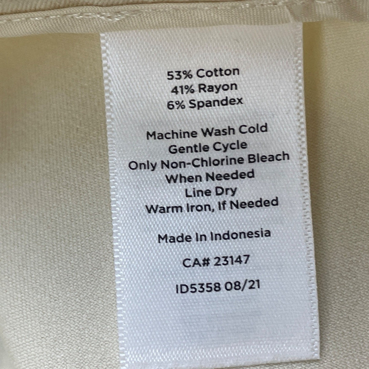 Talbots Womens Beige Cotton Blend Chatham Ankle Pants Size 0 Petite - New