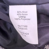 J. Crew Womens Black Houndstooth Wool Blend Blazer With Gold Button Size 4