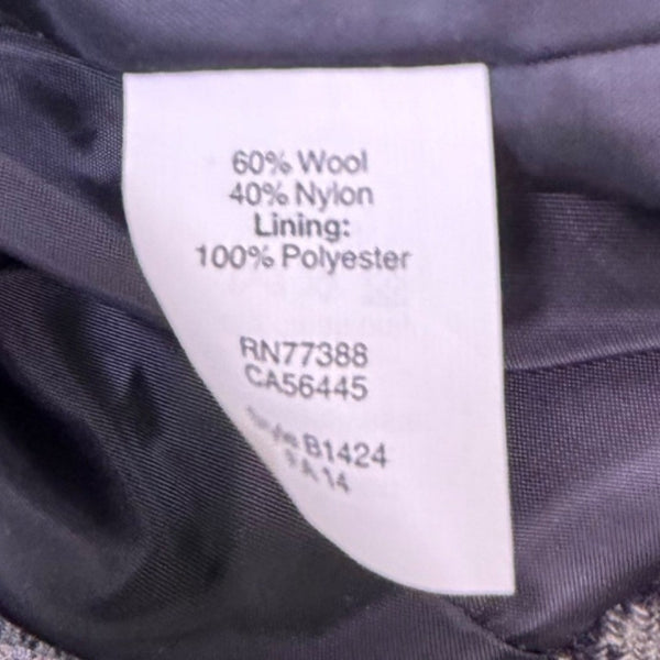 J. Crew Womens Black Houndstooth Wool Blend Blazer With Gold Button Size 4