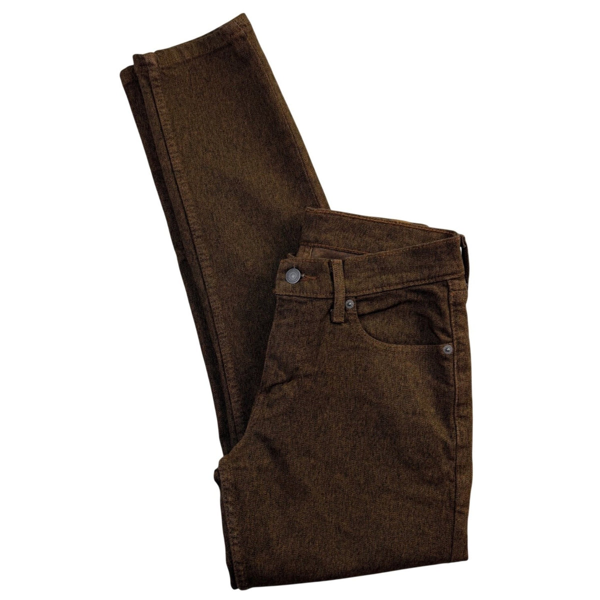 Levis Womens Brown Cotton-Blend Skinny Jeans Denim Stretch Slim Fit W28 L30