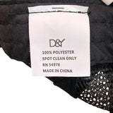 D&Y Unisex Black/White Polyester Trucker Hat  Mushroom Embroidery Snapback OS