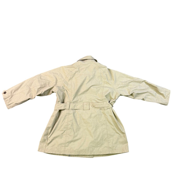 L.L.Bean Women’s Beige Trench Coat Belted Double-Breasted Petite Sz XL 