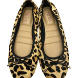 Me Too Women’s Brown & Black Leather Animal Print Halle Ballet Flats Size 9M