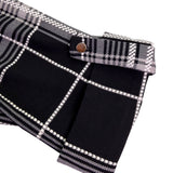 Cocomo Womens Black & White Plaid Long Sleeve Blouse Polyester Blend Size L