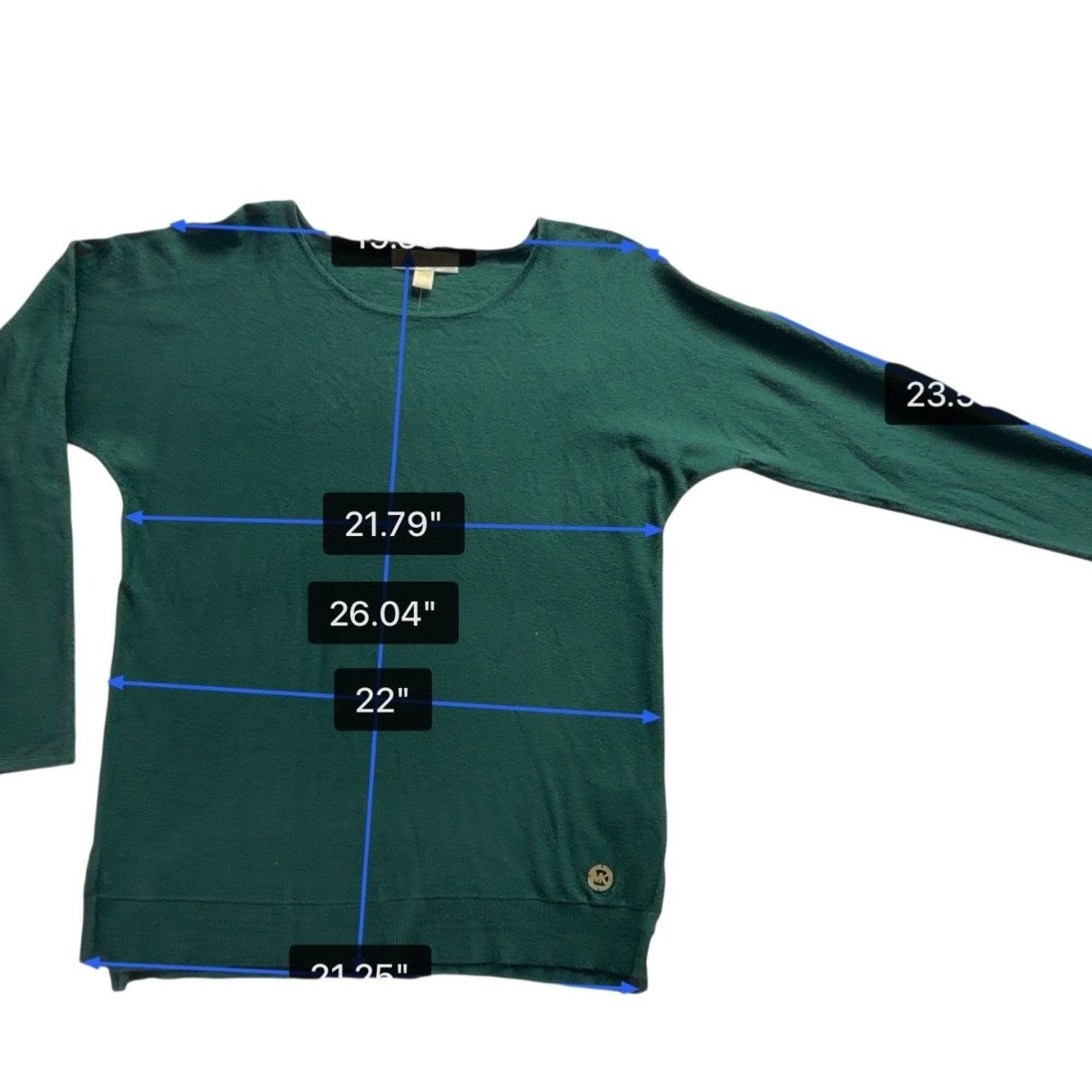 Michael Kors Womens Green Knit Sweater Lightweight Long Sleeve Sz M
