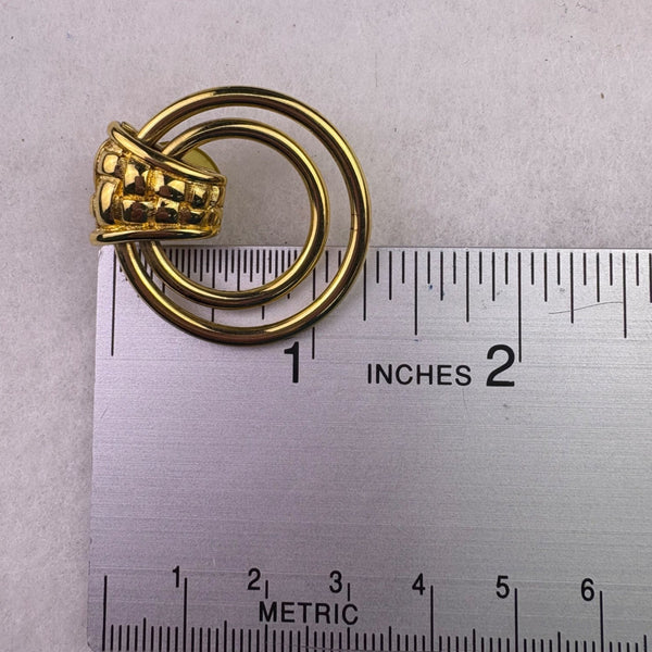 Monet Womens Gold Tone Vintage Double Hoop Earrings