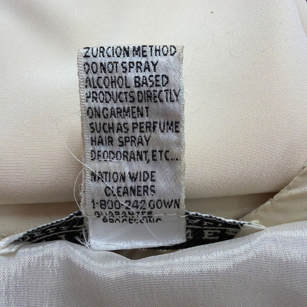 Blacktie Oleg Cassini Womens Beige Two-Piece Tank Top & Skirt Set Size 14