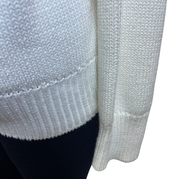 Vintage Fashioned By Pamela Hoke Gold & White Womens Knitted Cardigan