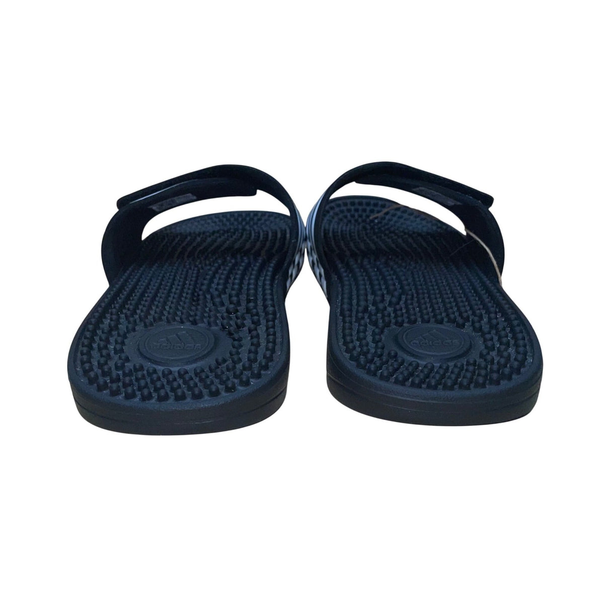 Adidas Men’s Black Synthetic Adjustable Adissage Slides Massage Sandals Size 7 