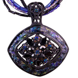 Chicos Womens Multi-Color Resin & Glass Statement Necklace