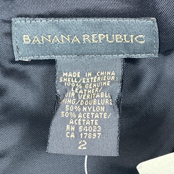Banana Republic Black Leather Tube Skirt Szize 2 (EU 32) - NWT