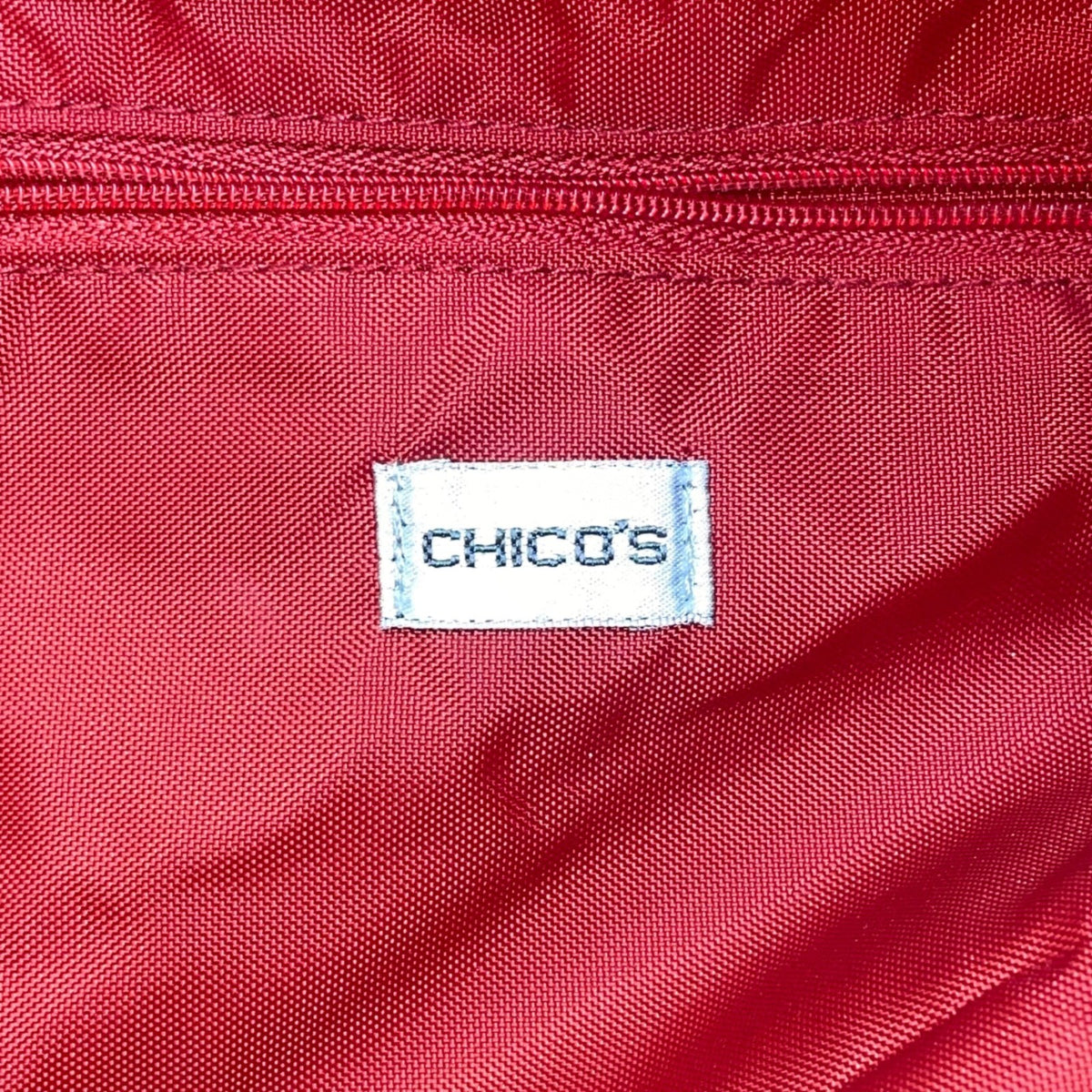 Chicos Women’s Black Nylon Zippered Pockets Travelers Shoulder Straps Tote Bag