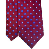 Jos A Bank Mens Red Silk Geometric Tie Executive Collection Blue Pattern