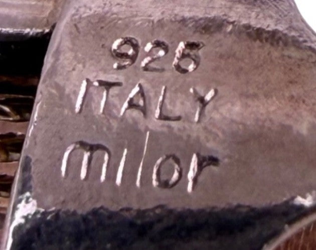 Milor Womens Silver Sterling Omega Chain Necklace 925 Italy Artisan Design