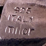 Milor Womens Silver Sterling Omega Chain Necklace 925 Italy Artisan Design