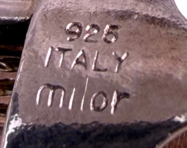 Milor Womens Silver Sterling Omega Chain Necklace 925 Italy Artisan Design