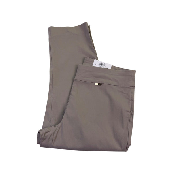 I.N.C. Womens Taupe Cropped & Luxe Stretch Dress Capri Pants Size 14