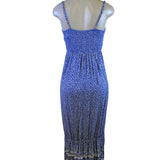 SO Womens Blue Rayon Floral Print Maxi Dress Size S