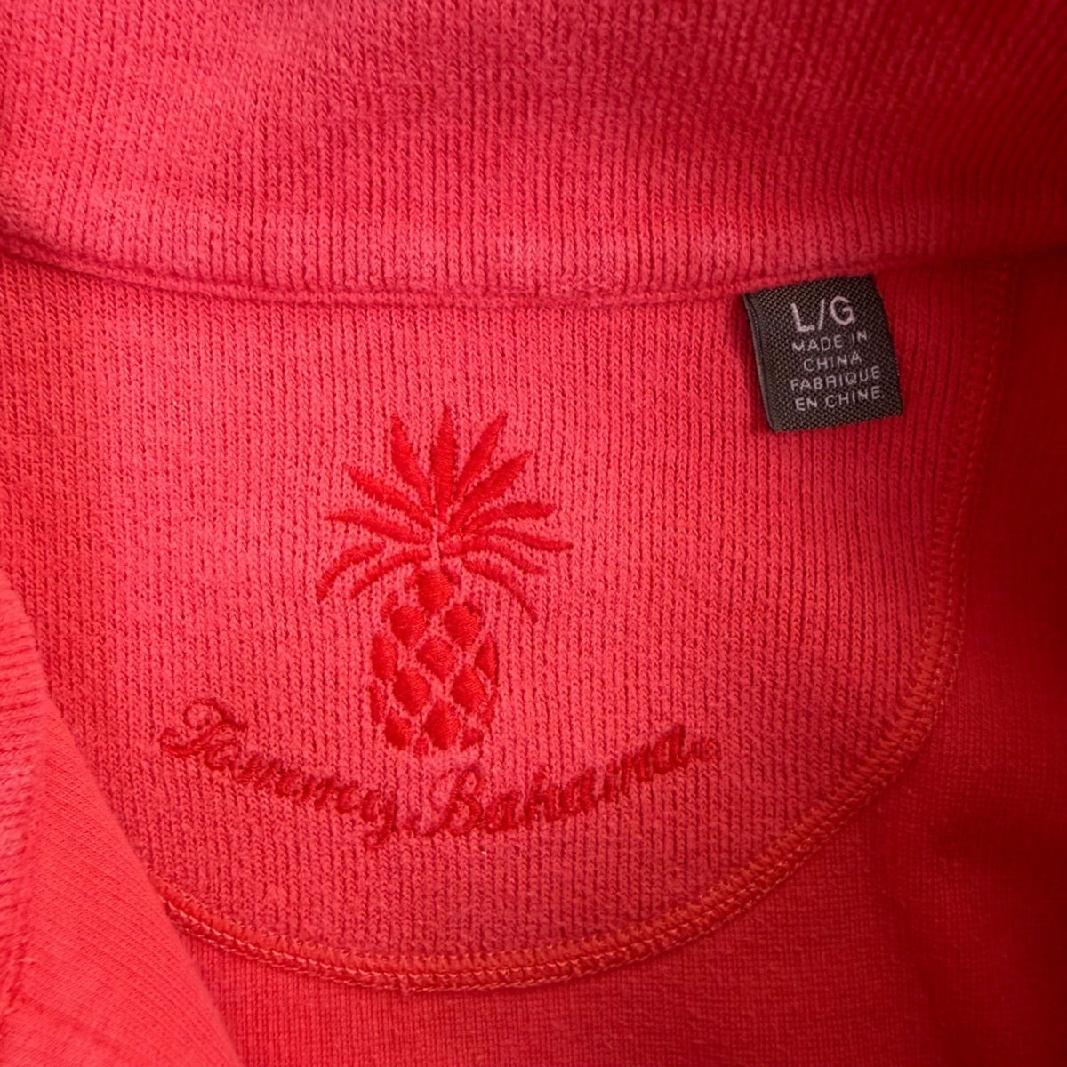 Tommy Bahama Womens Coral Full Zip Jacket Zip Front Casual Wear Size L