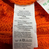 J. Crew Womens Bright Orange Cable Knit Sweater Cozy Lightweight Sz M