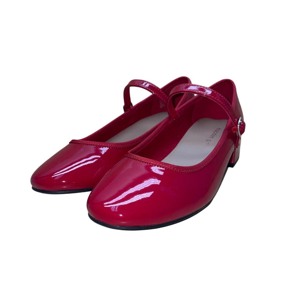 Madden Girl Women’s Red Patent Low Block Heel Tutu Mary Jane Shoes Size 7